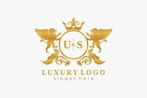 Anfangsbuchstabe Lion Royal Luxury Logo Vorlage in Vektorgrafiken für Restaurant, Lizenzgebühren, Boutique, Café, Hotel, heraldisch, Schmuck, Mode und andere Vektorillustrationen. vektor