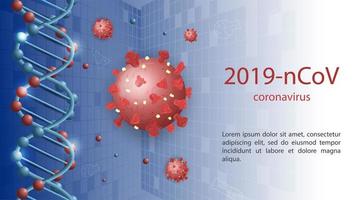 coronavirus vetenskaplig banner mall vektor