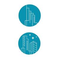 Skyline der Stadt, Silhouettenvektorillustration der Stadt im flachen Design vektor