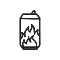 Soda Caned Outline Icon, Vektor. vektor