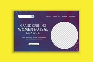 Fußball-Landing-Page-Banner-Design vektor