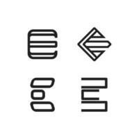 uppsättning av logotyp mönster startande med de brev e, lämplig för människors namn eller företag namn vektor