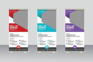 Corporate Roll-Up-Banner-Design-Vorlage vektor