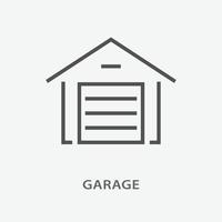 Auto-Garage-Symbol auf weißem Hintergrund. vektor