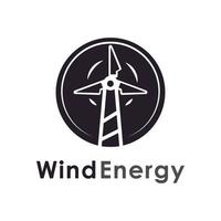 turbin vind energi logotyp mall vektor