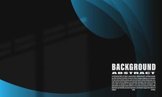 abstrakter geometrischer Farbverlauf flüssige Welle schwarzer marineblauer Hintergrund mit eleganter Schattenüberlagerung trendiges Webdesign eps 10 vektor