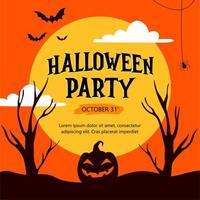 Halloween-Party-Design-Vorlage vektor