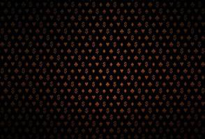 dunkelgelber, orangefarbener Vektorhintergrund mit Kartenzeichen. vektor