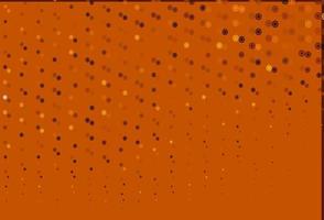 hellgelbes, orangefarbenes Vektormuster mit Weihnachtsschneeflocken. vektor