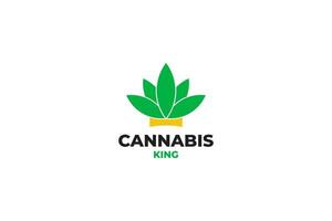 Canabis King Logo Design Vektor Illustration Idee