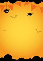 orangefarbener Hintergrund für ein leeres Poster für Halloween vektor