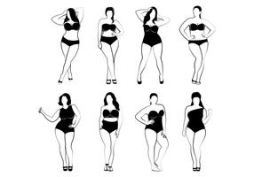 Plus Size Frauen Vektoren