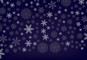 Winterhintergrund mit fallendem Schnee und Schneeflocken. frohe weihnachten und guten rutsch ins neue jahr hintergrund. Vektor-Illustration. vektor