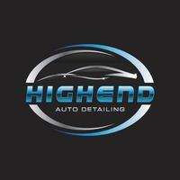 modernes sophistisches Auto Auto Detail Logo Designvorlage vektor