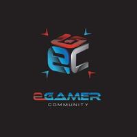 e-Gamer-Community-Logo-Symbol-Symbol vektor