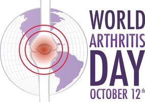 World Arthritis Day affischdesign vektor