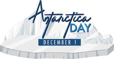 Plakatvorlage für den Antarktis-Tag vektor