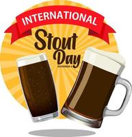 internationell stout dag affisch design vektor