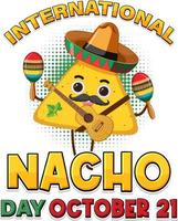 Banner-Design für den internationalen Nacho-Tag vektor