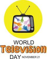 Logo-Design zum Weltfernsehtag vektor