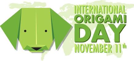 internationales Origami-Tag-Logo-Design vektor