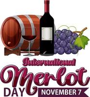 Plakatdesign zum Internationalen Merlot-Tag vektor