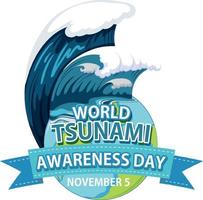 världsdagen för tsunamin vektor