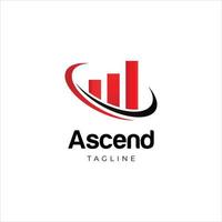 Ascend-Logo-Design Business-Logo-Design-Vorlage vektor