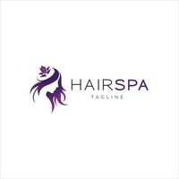 Lila Haare Spa Logo Zeichen Symbol Symbol vektor