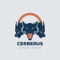 cerberus vakt logotyp tecken symbol ikon vektor