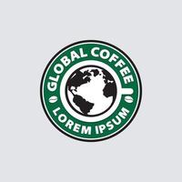 globales Café-Logo-Zeichen-Symbol-Symbol vektor