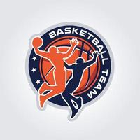 Basketball-Team-Meisterschaft-Logo-Zeichen-Symbol-Abzeichen-Symbol vektor