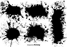Vector Set von schwarzen Splatters