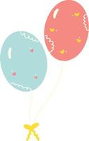 hand dragen födelsedag ballong illustration vektor