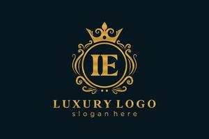 Anfangsbuchstabe Royal Luxury Logo Vorlage in Vektorgrafiken für Restaurant, Lizenzgebühren, Boutique, Café, Hotel, heraldisch, Schmuck, Mode und andere Vektorillustration. vektor