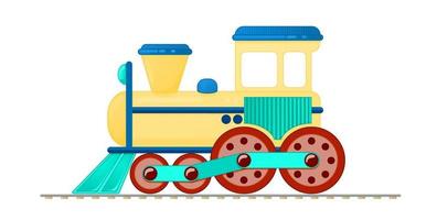 barn tåg leksak i tecknad serie stil. vektor illustration isolerat på vit bakgrund.