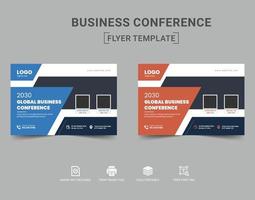 Flyer-Design für Unternehmenskonferenzen vektor
