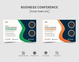 företags- företag konferens flygblad design vektor