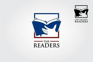 die Reader-Vektor-Logo-Vorlage. ein ausgezeichnetes Logo für Buchverlage, unterstützen Autoren ihren Traum wahr werden lassen, indem sie ihnen helfen, das Buch auf den Markt zu bringen. vektor