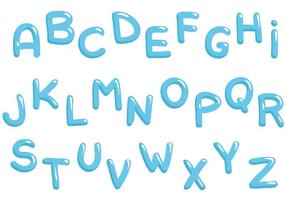 Freie Wasser Alphabet Vektoren