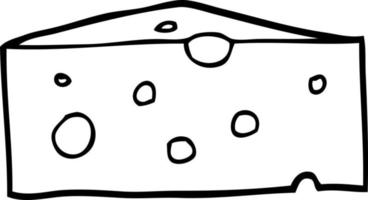 linje teckning tecknad serie ost vektor