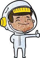 Vektor Astronaut Mann Charakter im Cartoon-Stil