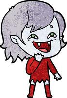 vektor vampyr flicka karaktär i tecknad serie stil