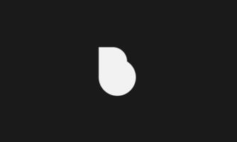 b Buchstabe Logo Design Vektor Illustration modernes Monogramm-Symbol