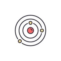 atom vetenskap modell vektor begrepp cirkelform ikon