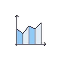 blau wachsende Grafik Vektor Konzept kreative Symbol oder Symbol