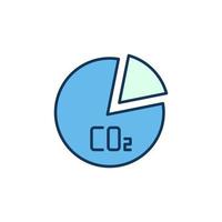 Co2-Kreisdiagramm-Vektorkonzept farbiges modernes Symbol vektor