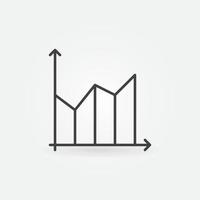 Symbol oder Logo für das lineare Vektorkonzept des wachsenden Diagramms vektor