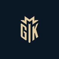 gk-Initiale für Anwaltskanzleilogo, Anwaltslogo, Designideen für Anwaltslogos vektor