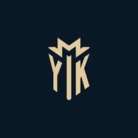 yk-Initiale für Anwaltskanzleilogo, Anwaltslogo, Designideen für Anwaltslogos vektor